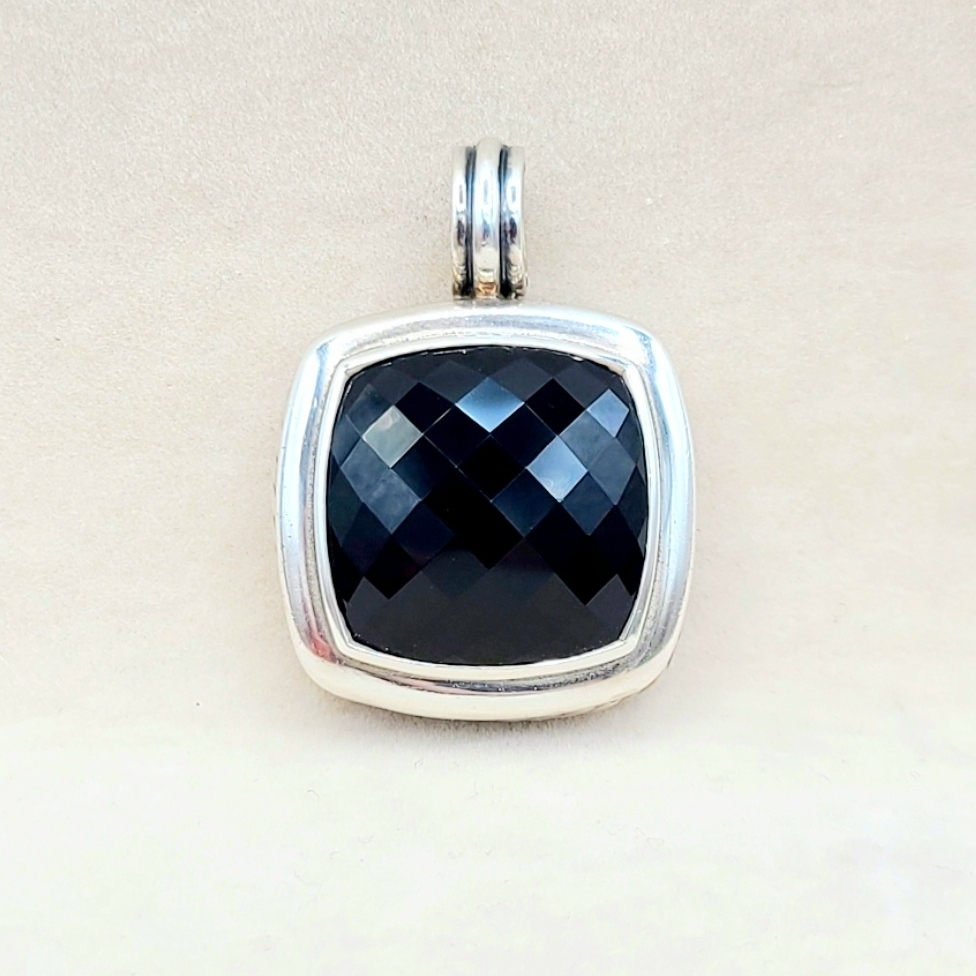 David Yurman Albion 20mm Black Onyx Pendant Enhancer
